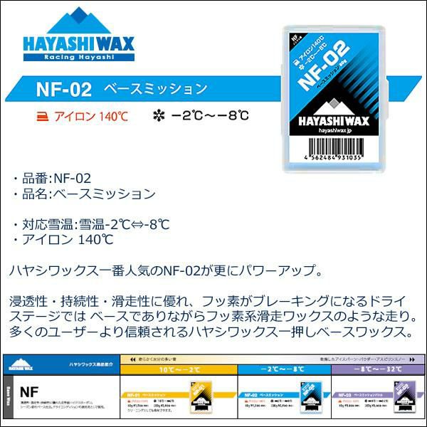 ハヤシワックス ノンフッ素 固形 ベースワックス NF-02 ベース