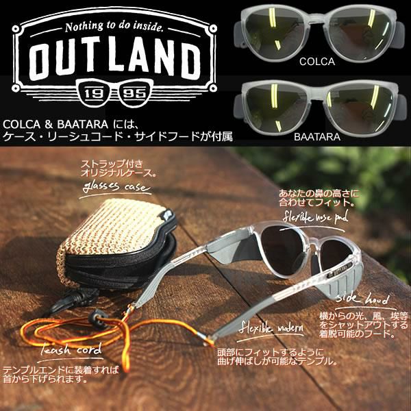 正規品 無料ラッピング可]OUTLAND サングラス COLCA グロスブラック BK