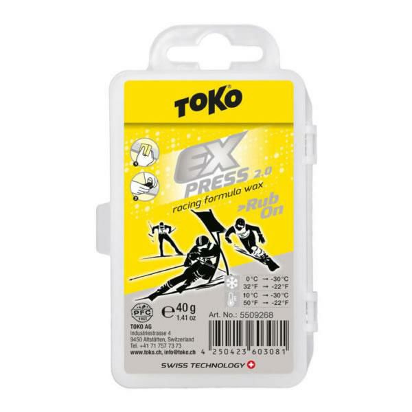 TOKO トコ 生塗ソリッドワックス エクスプレス レーシングラブオン 40g 背面にコルク付き 5509268 高フッ素配合 固形生塗りタイプ  EXPRESS Racing Rub-on 【K1】