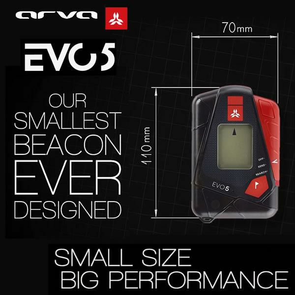 arva ビーコン EVO5 V2 最小・最軽量 ウルトラアバランチビーコン EVO5V2 エボ5 V2 アルバ BEACON バックカトリー 【C1】