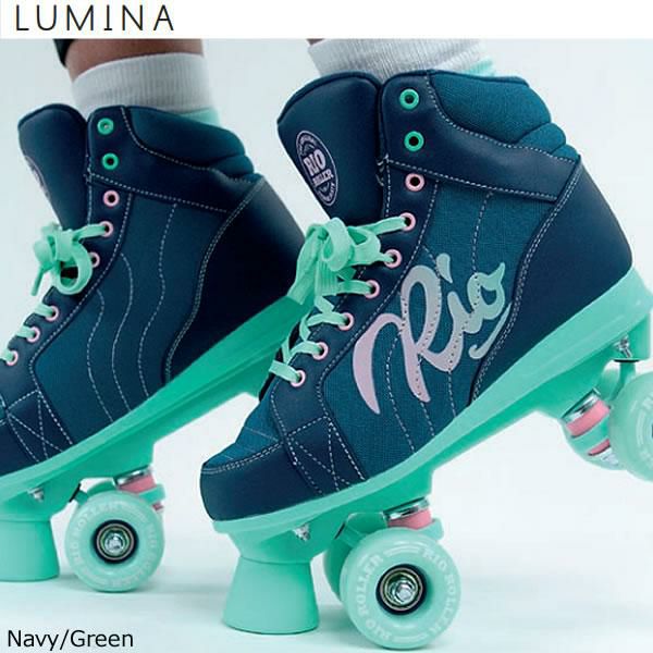 RIO ROLLER ローラースケート LUMINA Navy-Green ローラースケート通販