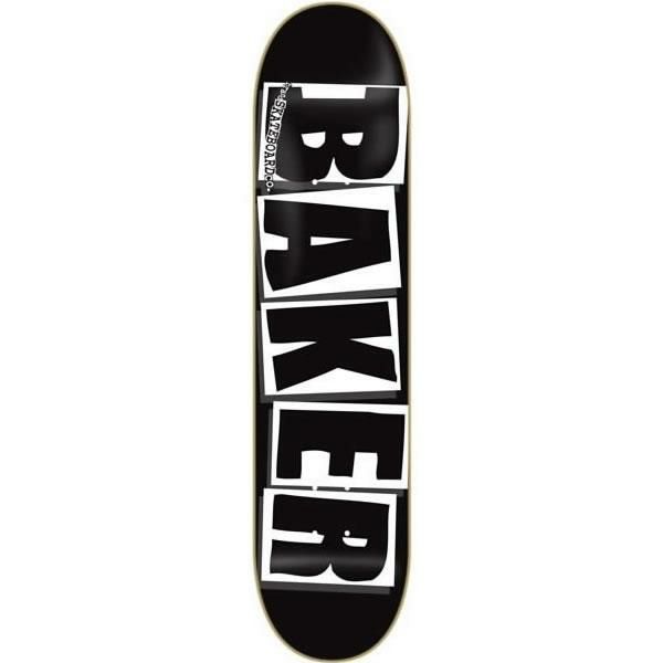 BAKER【ベイカー】スケボーデッキ/BRAND LOGO ブラックブラック 8 x31