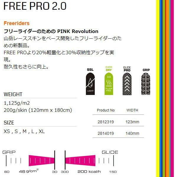 ポモカ POMOCA フリープロ2 123mm L(175-190cm) Free Pro