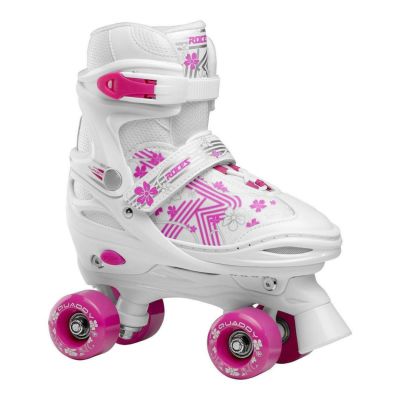 [正規品 無料ラッピング可]ROCES 子供用 クワッドスケート  女の子向けカラー  QUADDY GIRL 3.0  White-Pink  550095  ロチェス  ジュニア・キッズ  ローラースケート