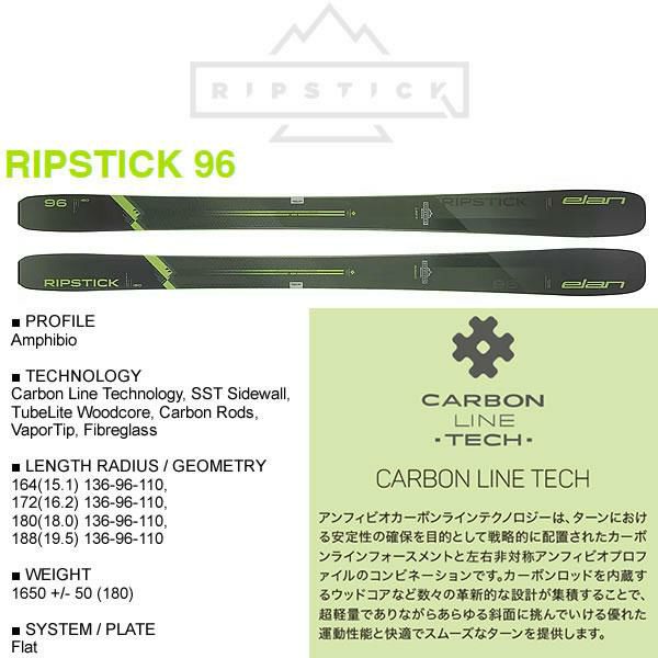 エラン スキー板 2024 RIPSTICK 96 スキー板 単品 (板のみ) ADCJFX22