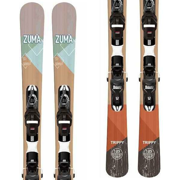ケース付 ショートスキーセット ZUMA スキー板 2023 TRIPPY 125cm ＋ ルック Xpress 10 B83 GW  解放式ビンディング搭載 22-23 ツマ スキー トリッピー 【L2】【代引不可】