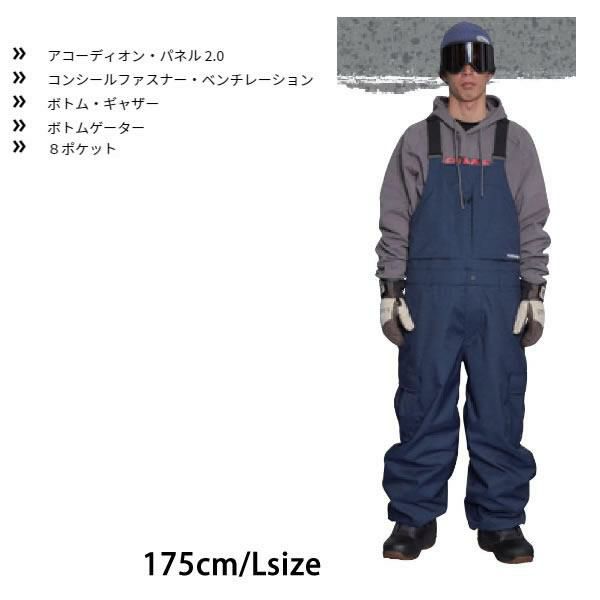 ROME ローム ウェア 23-24 BAGGY CARGO BIB -pant ビブパンツ / BLACK