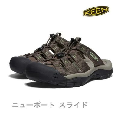 KEEN サンダル メンズ ニューポート スライド Black/KEEN Yellow