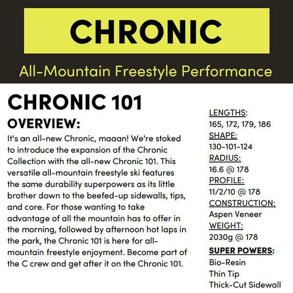 LINE ライン スキー 23-24 CHRONIC 101 クロニック101 LINE LINE ライン スキー 23-24 CHRONIC 101 クロニック101 LINE
