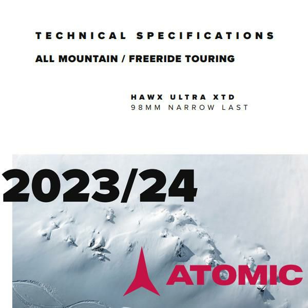 アトミック スキーブーツ 2024 テックビンディング対応 HAWX アトミック スキーブーツ 2024 テックビンディング対応 HAWX