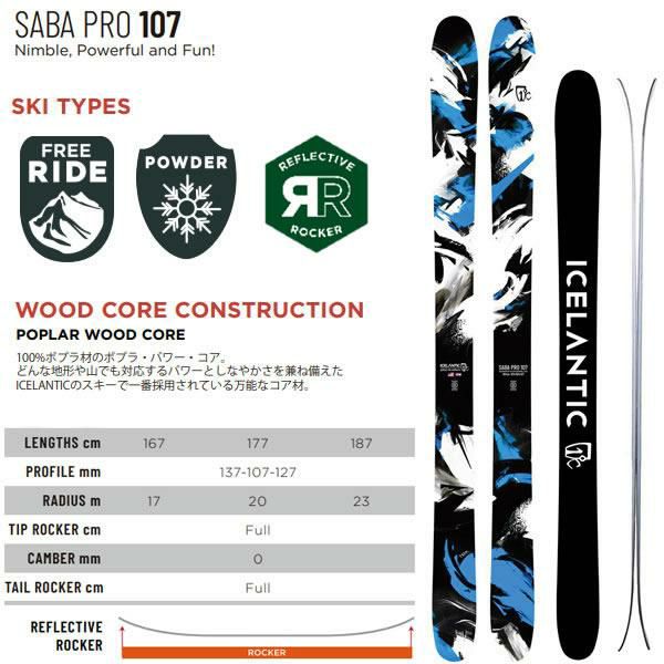 ICELANTIC アイスランティック スキー 2024 SABA PRO 107 スキー