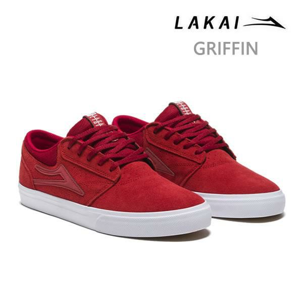 ラカイ スニーカー LAKAI GRIFFIN RED REFLECTIVE SUEDE グリフィン