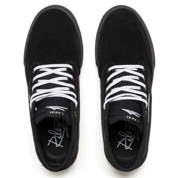 ラカイ スニーカー ハイカット LAKAI RILEY 3 HIGH BLACK/BLACK SUEDE