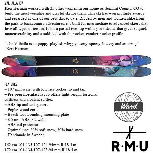 RMU SKI 2024 VALHALLA 107 -WOOD- スキー板 単品 (板のみ) 23 RMU SKI 2024 VALHALLA 107 -WOOD- スキー板 単品 (板のみ) 23