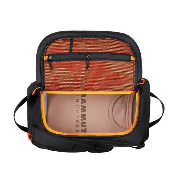 マムート 背負えるダッフルバッグ リュック CARGON 40L black 2570-02081 0001 カルゴン MAMMUT ボストンバッグ  マムート バッグ | スキー通販WEBSPORTSスキー板・ブーツ・ウェアを正規モデルを最速でお届け！