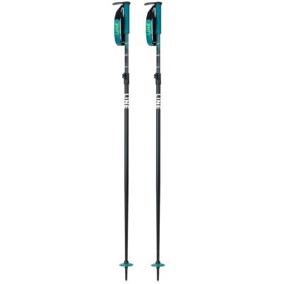ライン スキーポール 2024 PAINTBRUSH Black-Green 100～130cm 伸縮式 