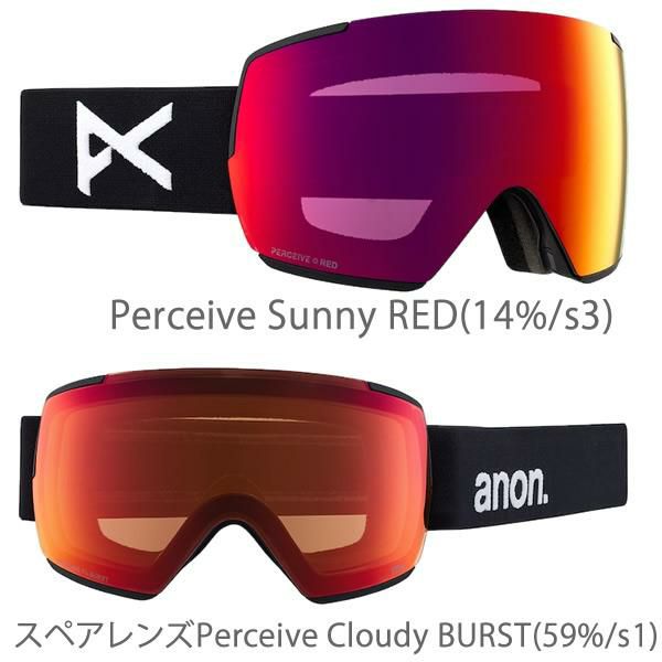 アノン ゴーグル 23-24 ANON LOW BRIDGE M5 Black Perceive Sunny Red スノーボード スキー 日本正規品