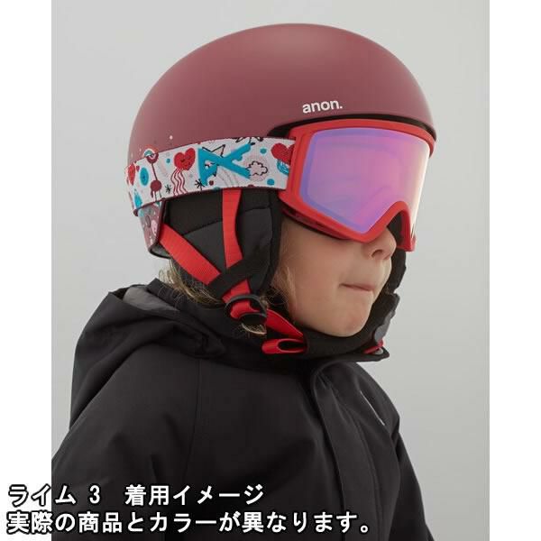 アノン ヘルメット 子供用 2024 23-24 ANON RIME3　ラウンドフィット / BLACK　53-55cm　スノーボード ヘルメット  キッズ ジュニア KIDS anon スノボ ヘルメット アノン【C1】