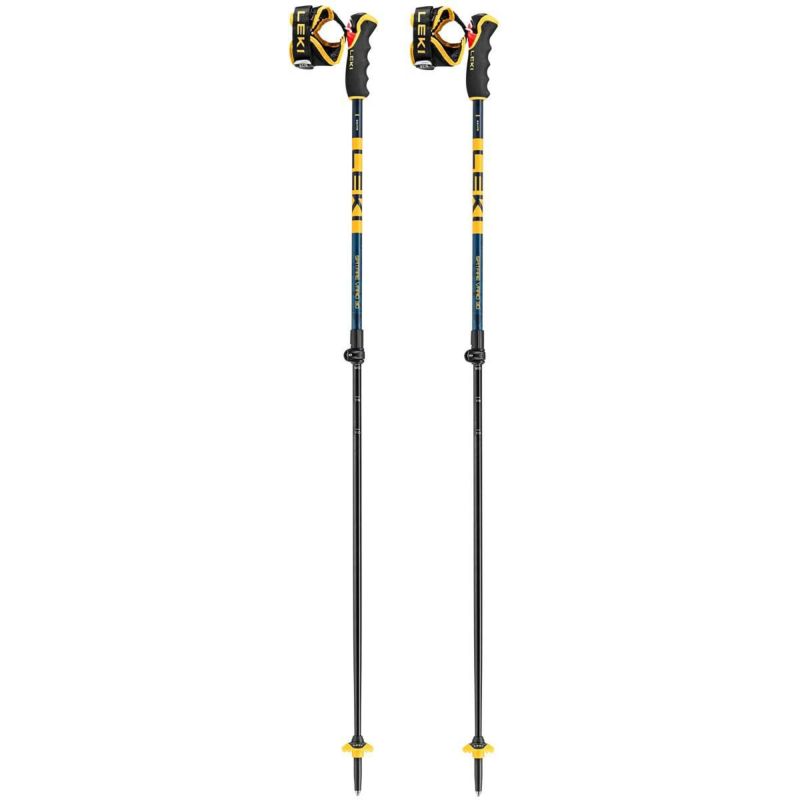 LEKI スキーポール 2024 SPITFIRE VARIO 3D デニムブルー 110～140cm 伸縮式 65367101 ツアーリング用  23-24 レキ 日本正規品