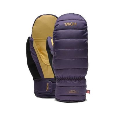 処分価格！！スノーボード 最高に暖かい  グローブ ミトン HOWL グローブ DOWN MITT / GRAPE（23-24 2024）ハウル スノボ 手袋 メンズ レディース【C1】