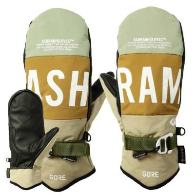 スノーボード グローブ ミトン アシュラム グローブ ゴアテックス DGMA lt green / beige (23-24 2024)GORE-TEX ashram グローブ【C1】