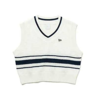 ニューエラ ゴルフウェア ショールカラー ニット オフホワイト