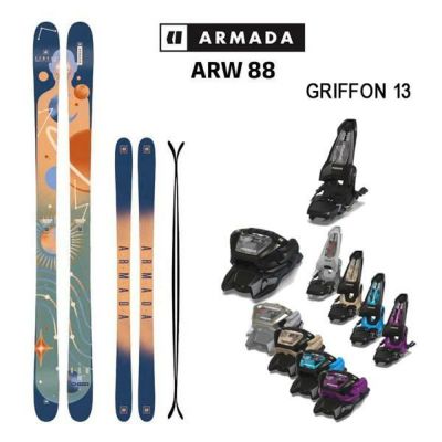 アルマダ スキー板 エーアールダブル 88 ARMADA ARW 88 + 25 マーカー GRIFFON 13 90mmブレーキ (24-25 2025)日本正規品【L2】【代引不可】