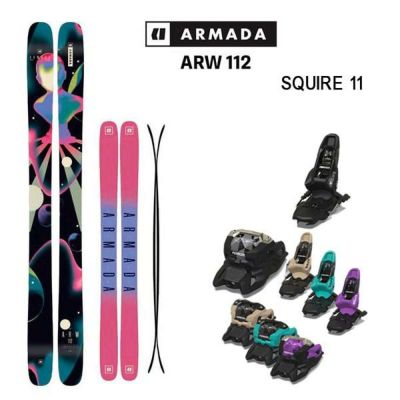 アルマダ スキー板 エーアールダブル 112 ARMADA ARW 112 + 25 マーカー SQUIRE 11 + 120mmブレーキ (24-25 2025)日本正規品【L2】【代引不可】