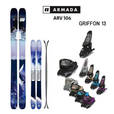 アルマダ スキー板 エーアールブイ 106 ARMADA ARV 106 + 25 マーカー GRIFFON 13 110mmブレーキ (24-25 2025)日本正規品【L2】【代引不可】