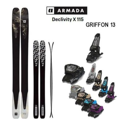アルマダ スキー板 ディクリビティ X 115 ARMADA DECLIVITY X 115 + 25 マーカー GRIFFON 13 120mmブレーキ(24-25 2025)日本正規品【L2】【代引不可】
