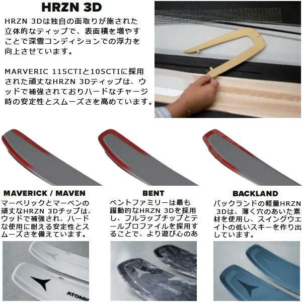 アトミックスキー板 2025 BENT 110 スキー板 単品 (板のみ