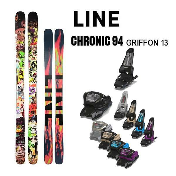 スキー板 chronic LINE 171cm ビンディング付き セミファットスキーセットLINE CHRONIC 94+ATTACK 14 GW スキー