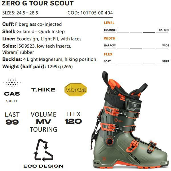 テクニカ スキーブーツ 2025 テックビンディング対応 TECNICA ZERO G TOUR SCOUT (24-25）オールマウンテン  フリーライド | スキー通販WEBSPORTSスキー板・ブーツ・ウェアを正規モデルを最速でお届け！