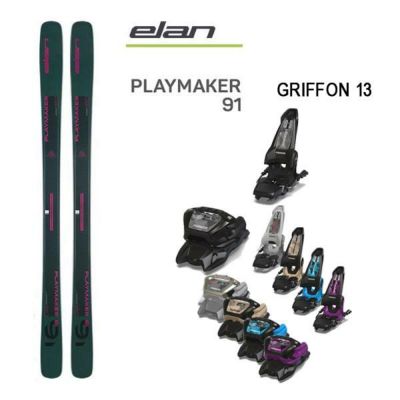 エラン スキー板 (24-25 2025) PLAYMAKER  91  + 25 マーカー GRIFFON 13 100mmブレーキ elan ski  【L2】【代引不可】
