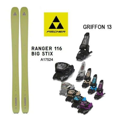 フィッシャー スキー板 (24-25 2025) RANGER 116 BIG STIX  + 25 マーカー GRIFFON 13 120mmブレーキ fischer ski  【L2】【代引不可】