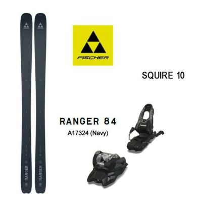 フィッシャー スキー板 (24-25 2025) RANGER 84 ネイビー  + 25 マーカー SQUIRE 10 85mmブレーキ fischer ski  【L2】【代引不可】