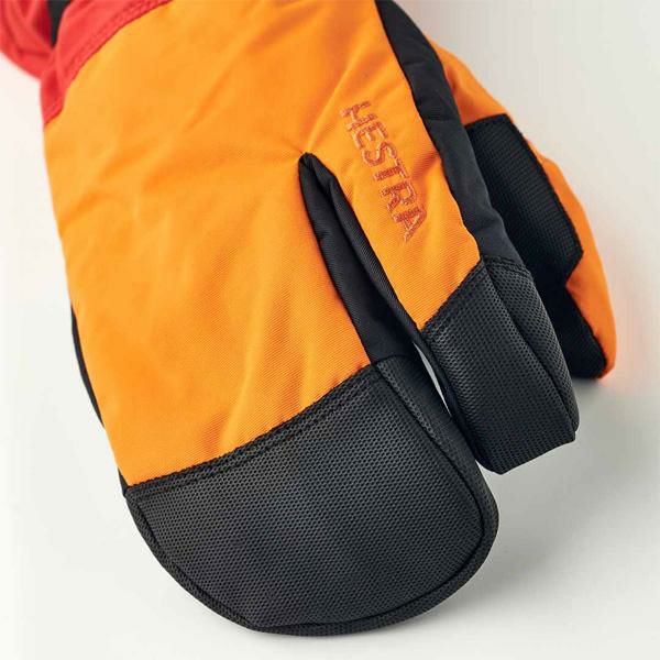 ヘストラ グローブ 3フィンガー ガントレット シニア Orange Light Red