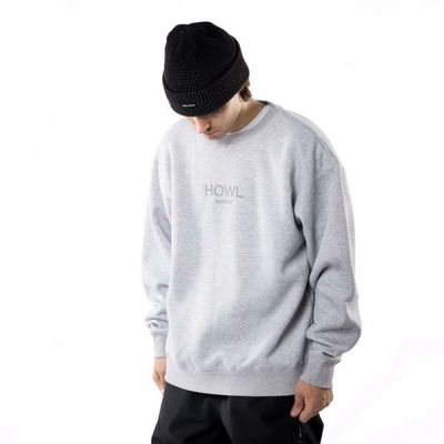 スノーボード 撥水クルートレーナー HOWL DWR CREWNECK / HEATHER GREY（24-25 2025）ハウル スノボ  メンズ レディース ウェア【C1】