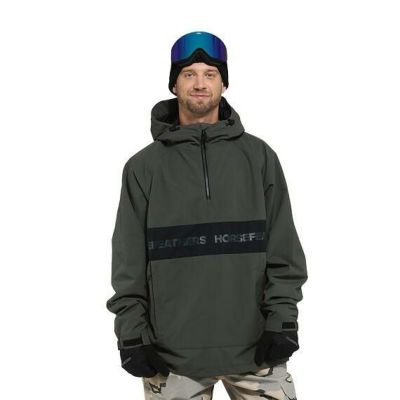 HORSEFEATHERS ホースフェザーズ　ウェア　24-25　GORDIE -jacket  ハーフジップジャケット /  URBAN OLIVE　2025　ウエア　 スノーボード ウェア メンズ【C1】