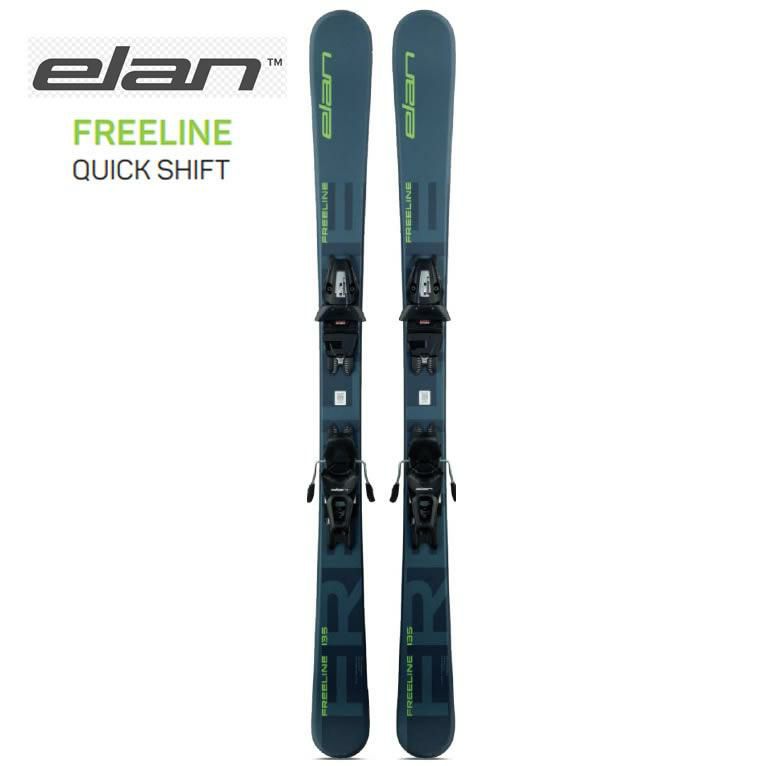 エラン スキー板 2025 FREELINE QUICK SHIFT 125cm/135cm ＋ EL 10.0 SHIFT GW ショートスキー  フリーライン 24-25 エランスキー elan ski