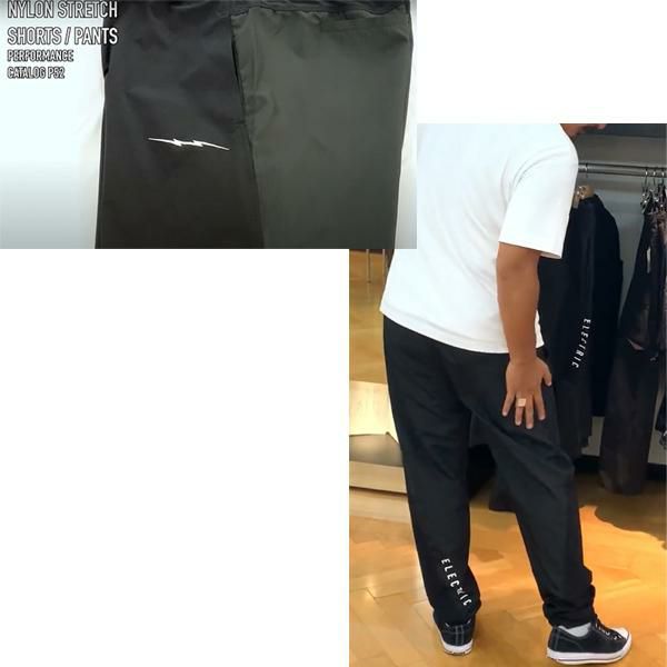 ◎◎ELECTRIC エレクトリック サイドボルト ナイロンパンツ メンズ  XXLサイズ スノーボードウェア SIDE VOLT NYLON PANTS BLACK ブラック ELECTRIC (エレクトリック) ナイロンパンツ スノボウェア