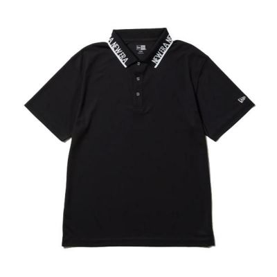 ニューエラ ゴルフウェア 半袖 鹿の子 ポロシャツ Collar Logo ブラック (14391520) NEWERA  日本正規品