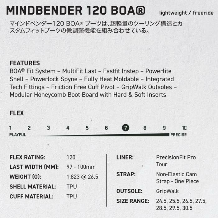 K2 スキーブーツ MINDBENDER 120 BOA マインドベンダー テック