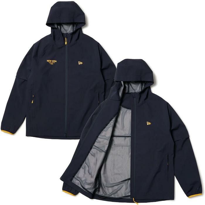 NEWERA ニューエラ　レインウェア　サイズ ＸＬ ニューエラ ゴルフウェア レインジャケット 2-Way スリーブ ネイビー