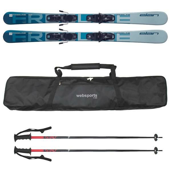 収納ケース＆スキーポール付 エラン ショートスキー FREELINE ＋ EL
