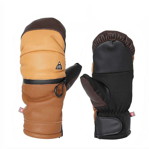 グローブ　スノーボード　スキー　新品　レザー　インナー付き　ジッパー　本革　XS スノーボード グローブ 手が出せる ミトングローブ ebs エビス ARMA